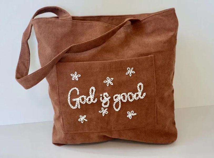 Embroidered Bible Bag Tote Bag Christian Gift For Women Back To School Book Bag For Girl Baptism Gift For Sister Birthday Gift Ideas For Mom