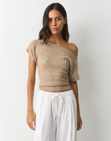 Knit Off Shoulder Top