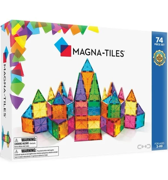 MAGNA-TILES Classic 74-Piece Magnetic Construction Set