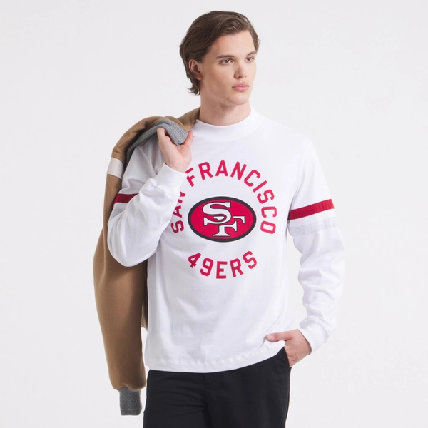 Men's San Francisco 49ers x Todd Snyder White Premium Jersey Mock Neck Tee