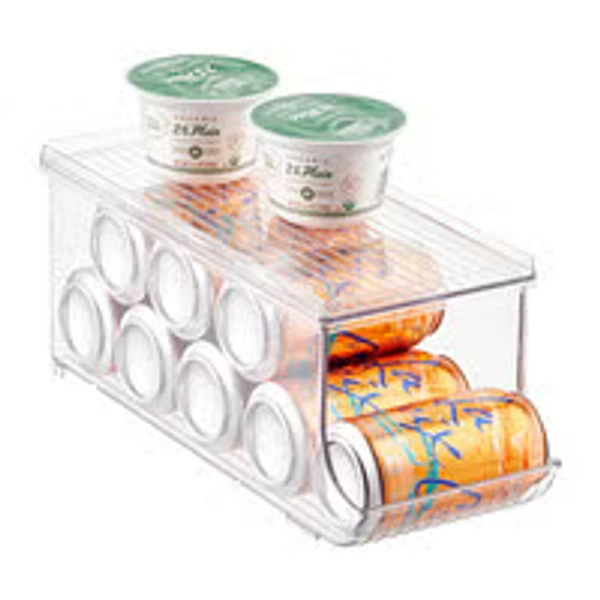 iDesign Linus Fridge Bins Soda Can Organizer with Shelf