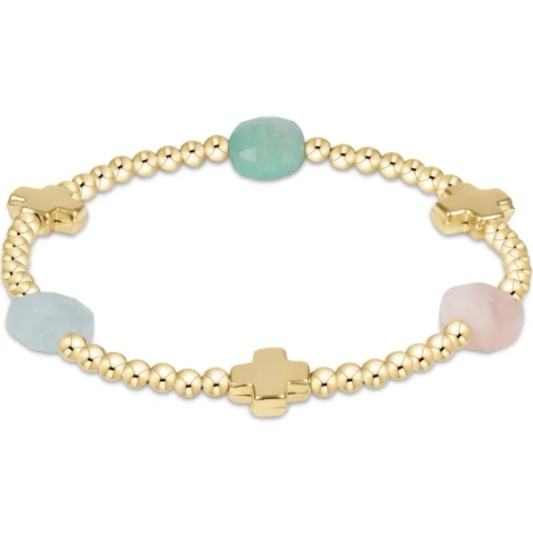 Hot Mess Signature Cross Bead Bracelet