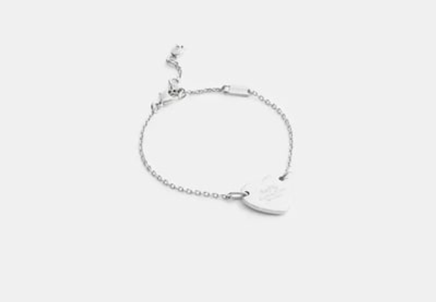 Coach Outlet Coach Heart Linear Bracelet - Grey