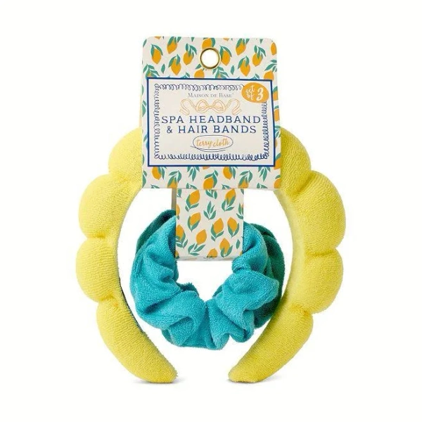 Maison de Base Terry Bubble Spa Headband & Hair Ties