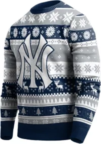 FOCO Men's New York Yankees Navy Ugly Knit Sweater