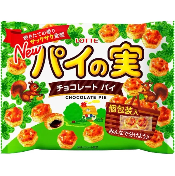 lotte Pie No Mi Chocolate Biscuit Share Pack