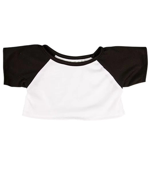 White Tee w/ Black Sleeves Outfit Teddy Bear Clothes Fits Most 14"-18" Build-a-bear and Make Your Own Stuffed Animals - Walmart.com