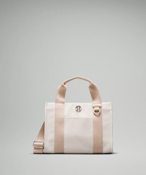 Two-Tone Canvas Mini Tote Bag 4.5L - Mojave Tan/Light Ivory - ONE SIZE