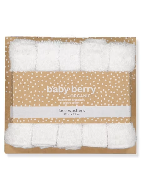 Baby 5 Pack Face Washer Set