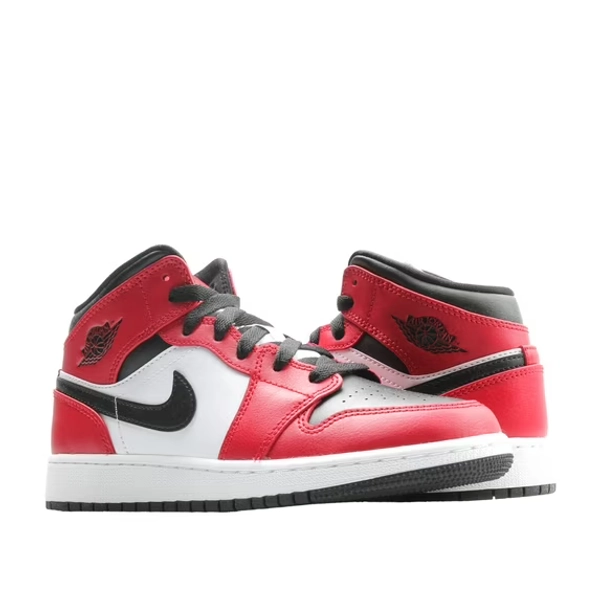 Nike Jordan Air 1 Mid GS Chicago Black Toe 554725-069 Size 5