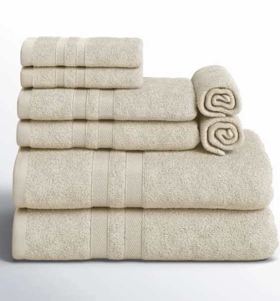 Birch Lane Winthrop Ultra Soft Quick-Drying 8-Piece Cotton Towel Set