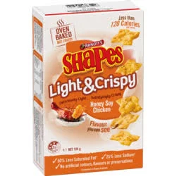 Arnott's Shapes Light & Crispy Honey Soy Chicken Crackers