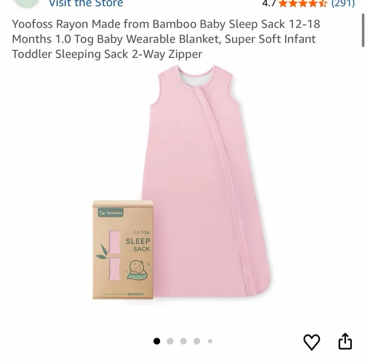 Yoofoss Rayon Made from Bamboo Baby Sleep Sack 6-12 Months TOG 1.0 Baby Wearable Blanket, Super Soft Infant Toddler Sleeping Sack 2-Way Zipper, Animals & Balloons