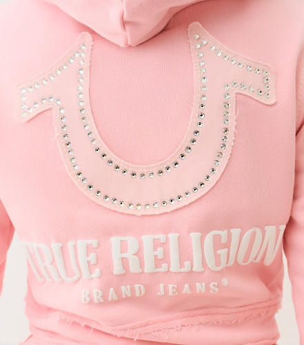 

RAW EDGE BIG T SHRUNKEN HOODIE - Candy Pink | True Religion

