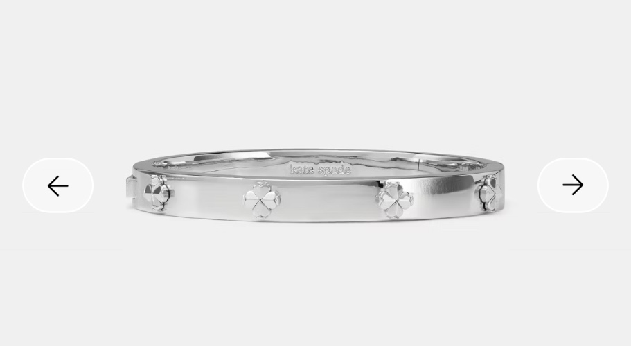 Spade Flower Hinged Bangle