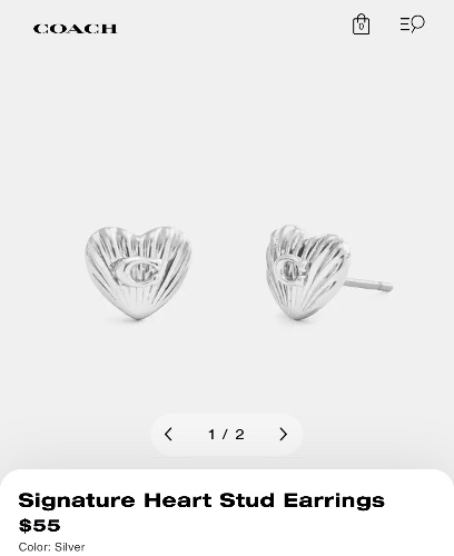 Signature Heart Stud Earrings 