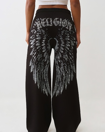 

WINGED CRYSTAL LOGO BAGGY SWEATPANT | True Religion

