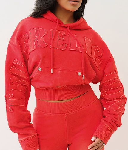 

VINTAGE APPLIQUE LOGO CINCHED HOODIE | True Religion

