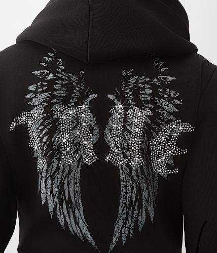 

CRYSTAL WING SHRUNKEN ZIP HOODIE | True Religion

