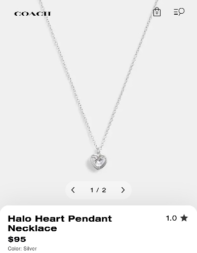 Halo Heart Pendent Necklace 