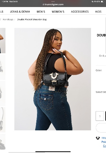 

DOUBLE POCKET SHOULDER BAG - Black | True Religion

