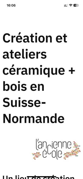 Ateliers de modelage céramique – poterie – L'ancienne école