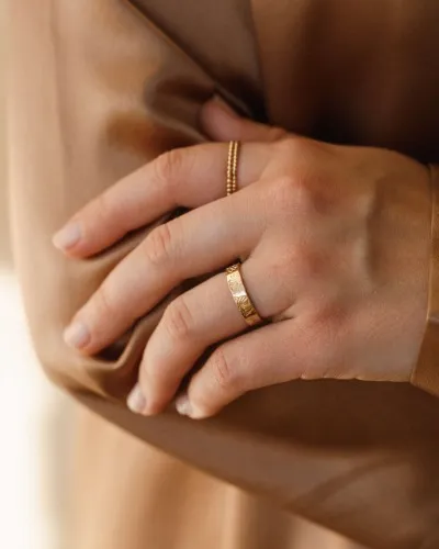 14k solid gold Garden Meuse Band (gold fill $88)