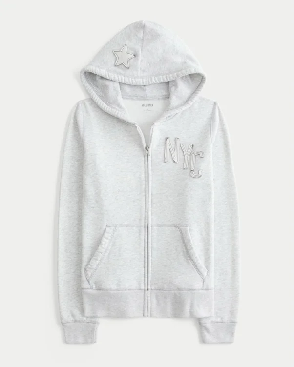 Logo Graphic Zip-Up Hoodie
