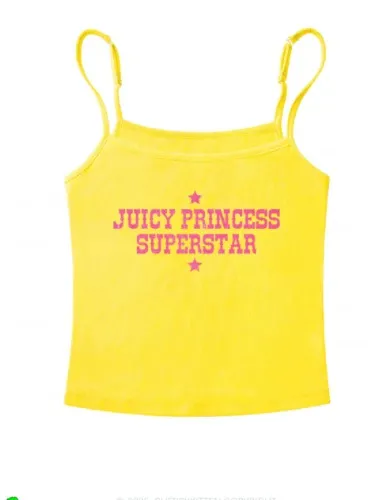Juicy Princess Superstar Y2K Spaghetti Strap Cami Cherrykitten