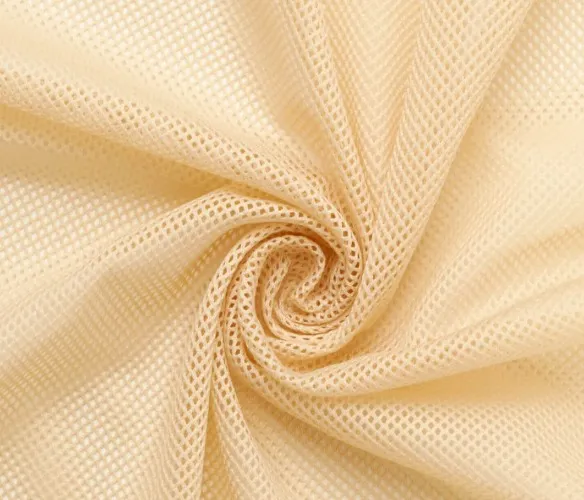 Polyester Knit Diamond Mesh - Nude