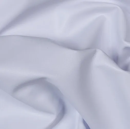 Two Way Stretch Faux Leather Vinyl Fabric - White