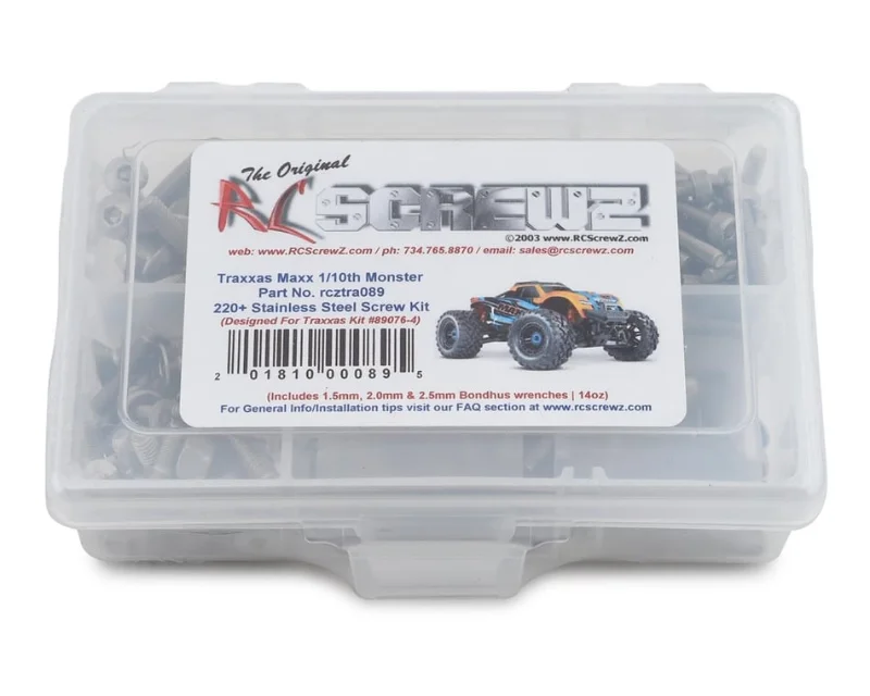 RC Screwz Stainless Steel Screw Kit for Traxxas Maxx