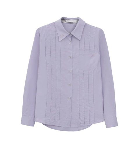 【Geng Dou Story】Snowy Lily* Original Design Snow Blue Purple Korean Style Basic Shirt Japanese Style Basic