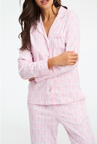 Lovely Monkey Long Sleeve Polo Pajamas