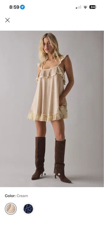 Kimchi Blue Sweet Dreaming Burnout Velvet Lace Trim Babydoll Mini Dress