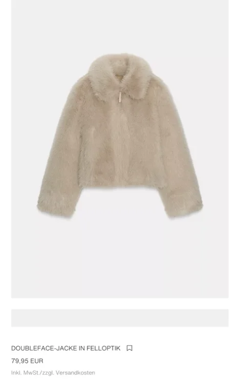 Doubleface Jacke felloptik 