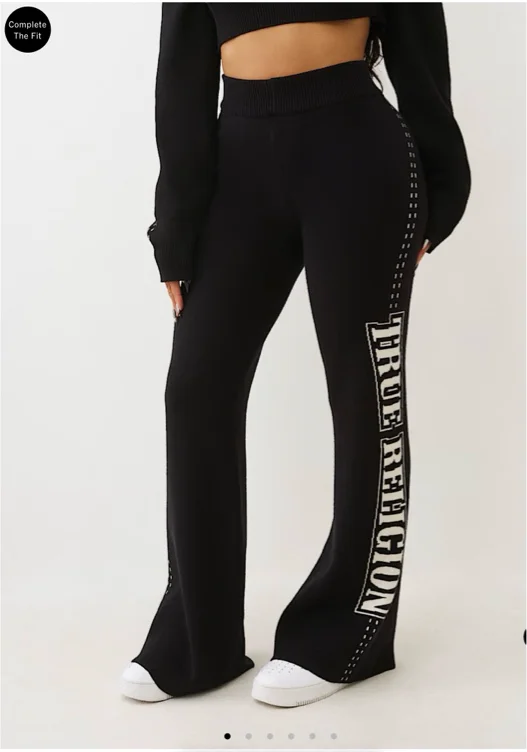 

JACQUARD RELAXED SWEATPANT - Black | True Religion

