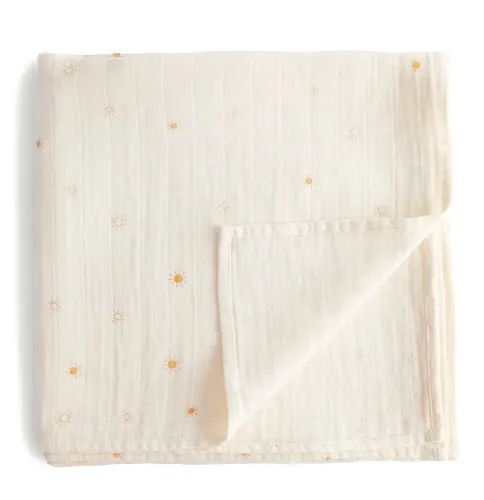Organic Cotton Muslin Swaddle Blanket (Sunshine)