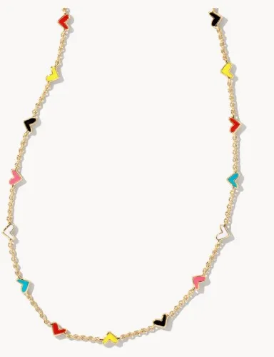Haven Heart Gold Strand Necklace in Multi Mix