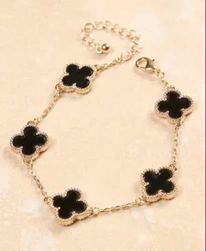 Clover Double Sided Gold Bracelet