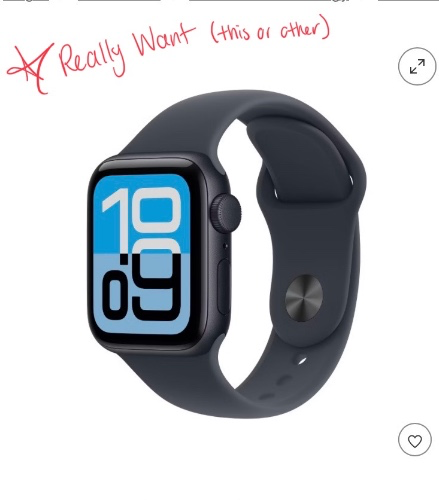 Apple Watch SE 3 (GPS) 40mm Midnight Aluminum Case with Midnight Sport Band - M/L - Midnight - (2025)