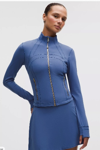 Define Cropped Jacket *Nulu -Brilliant Blue/Gold/Gold - 2