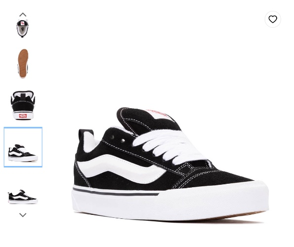 Vans Knu Skool Skate Shoe - Black / True White