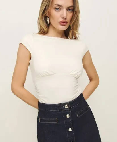 Madelyn Knit Top - Fior Di Latte