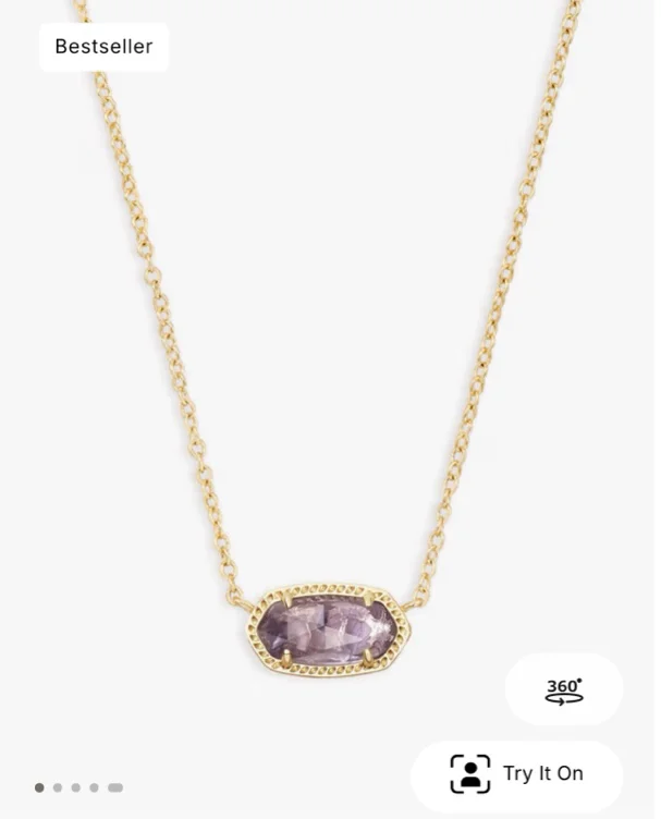 Elisa Gold Pendant Necklace in Cobalt Cat's Eye