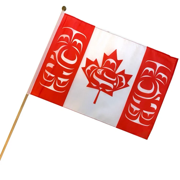 12" x 18" Canadian Indigenous Stick Flag | The Flag Shop