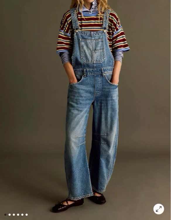 We The Free Good Luck Barrel Overalls