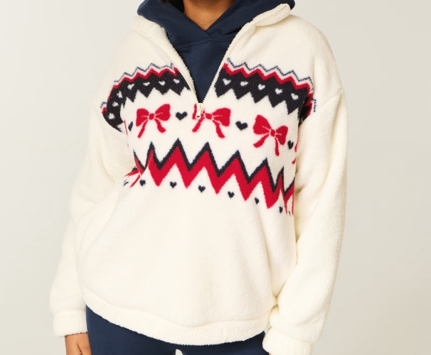 Gilly Hicks Sherpa Quarter-Zip Sweatshirt