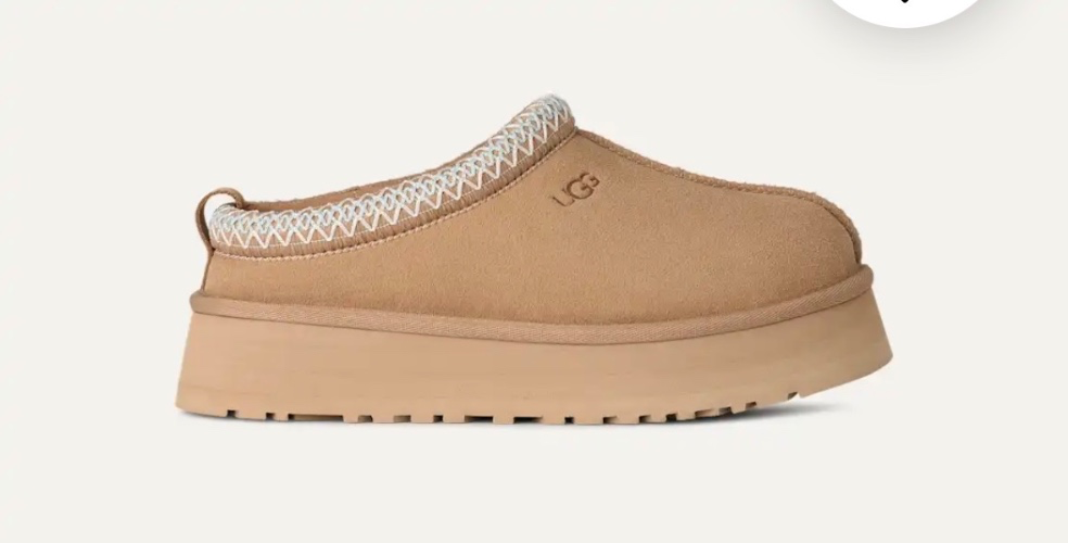 UGG® Women's Tazz II Sheepskin Slippers in Sand, Size 9