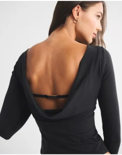 Bra-Free Cowl-Back Hardware Top